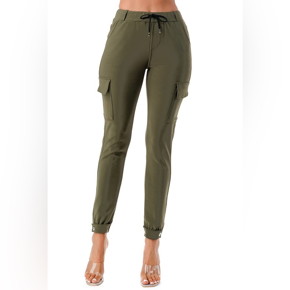 P31-Scuba Cargo Jogger Pants-Olive